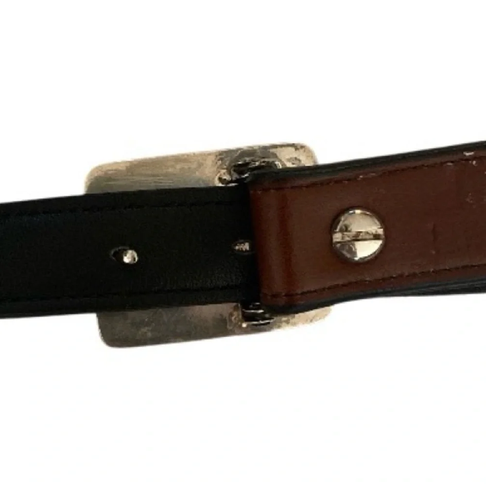Sterling Silver Holladay Cowboy Silhouette Buckle With Natural Jasper Stone 43”
